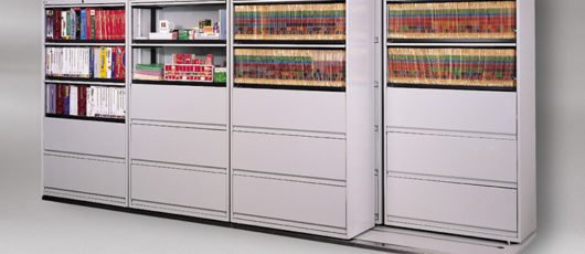 SIDE-TRAC lateral mobile shelving systems