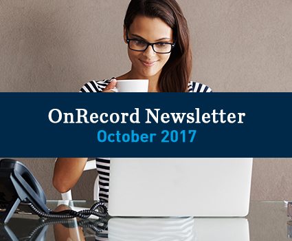 October 2017 OnRecord - Modern Records Manager