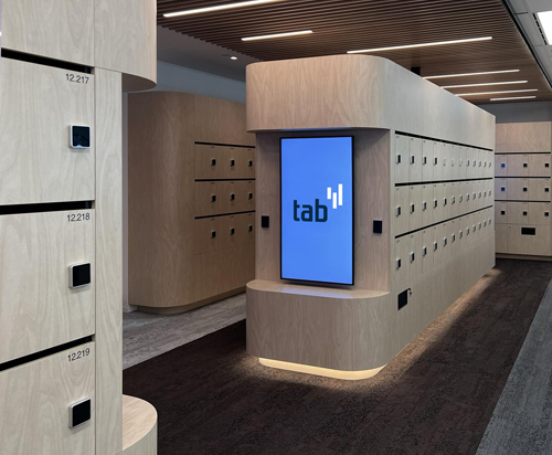 Don’t slouch on design. Introducing TAB Smart Locker Solutions.